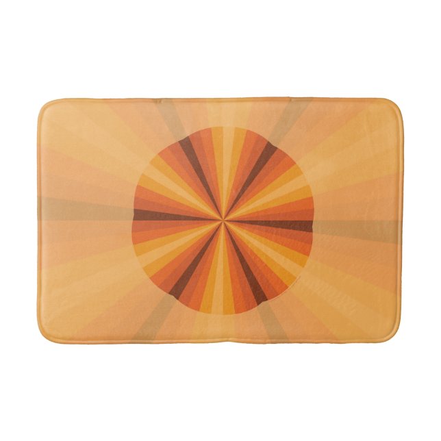 Orange för optisk Illusion - badplatta Badrumsmatta (Framsidan)