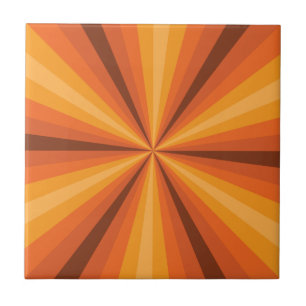 Orange för optisk Illusion Kakelplatta