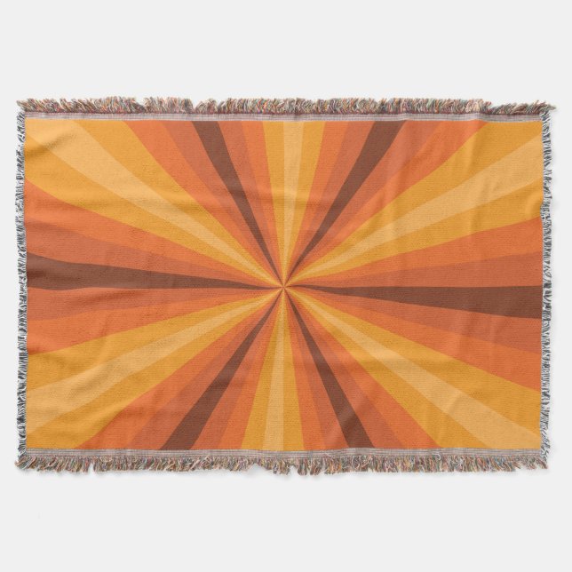 Orange för optisk Illusion-vridning Mysfilt (Framsidan)