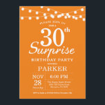 Orange för överraskande inbjudan till 30års födels<br><div class="desc">Överraskad inbjudan till 30års födelsedag med String Ljus. Orangens bakgrund. Manar eller Women Birthday. 13:e 15:e 16:e 18:e 20:e 30:e 40:e 60:e 70:e 80:e 90:e 100:e,  oavsett ålder. Om du vill göra ytterligare anpassningar klickar du på knappen "Anpassa" och användor verktyg som är utformat för att ändra mallen.</div>