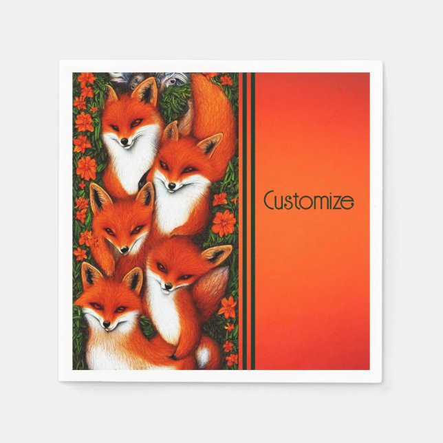 Orange för proxyRoligt Pappersservett (Framsidan)