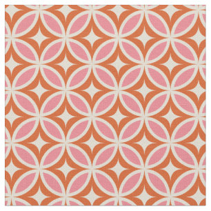 Orange för Rosa av modern geometrisk Mönster Tyg