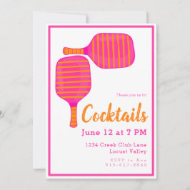Orange för Rosa av Party i Preppy Pickleball Cockt Inbjudningar