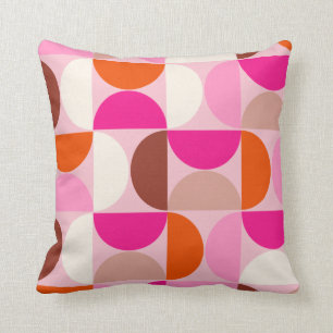 Orange för Rosa i Mönster i den moderna Abstrakten Kudde
