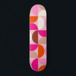 Orange för Rosa i Mönster i den moderna Abstrakten Mini Skateboard Bräda 18,5 Cm<br><div class="desc">Retro i mitten av århundradet moderna mönster - abstraktens geometriska former - minimalistiskt mönster i rosa,  orange,  brun och vit.</div>