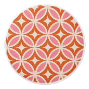 Orange för rosa i mönster med modern geometri knopp