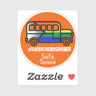 Orange för säkert utrymme klistermärken