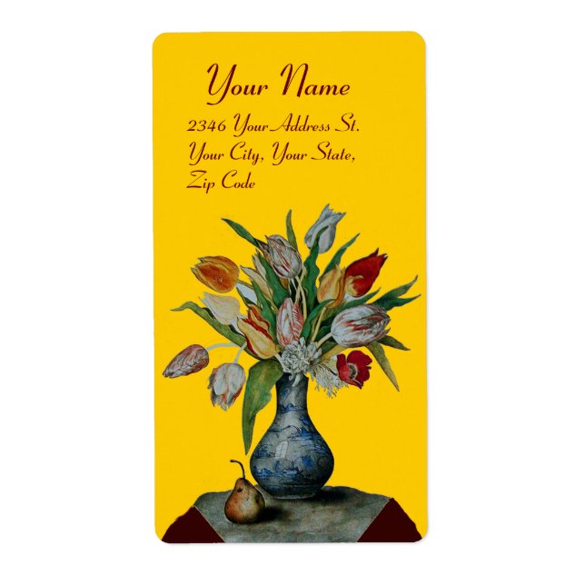 ORANGE FÖR SEASONFRUKTER - TULIPS GULT FRAKTSEDEL (Framsidan)