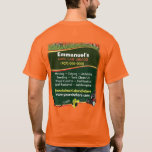 Orange för skärning av gräs i gräsmatta t shirt<br><div class="desc">Ge gräsmatta ett bra landskap med de här orangarna t-shirts. Anpassa genom att vid behov lägga till egen information. Teckningar på den här skjortan är gräsmatta,  varvskål,  löv-blåsare och häckklippare.</div>