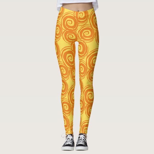 orange för snigel gult,  leggings (Framsida)