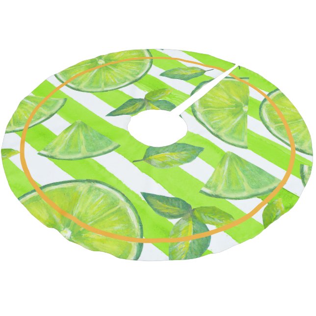 Orange för strimlad vattenfärgsbegränsning och nyl julgransmatta borstad polyester (Vinklad)