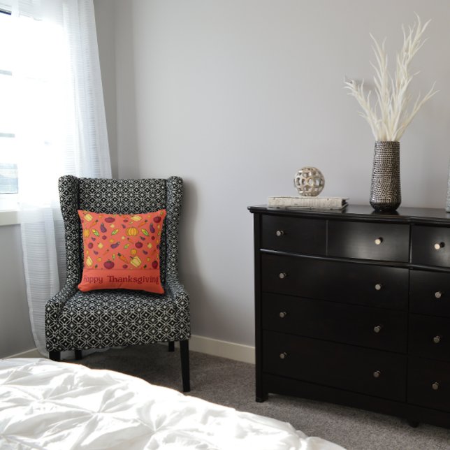 Orange för thanksgiving av kotstergrönsaker kudde (Skapare uppladdad)