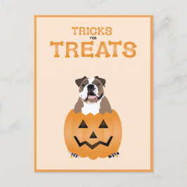 Orange för Treats English Bulldog Helg Vykort