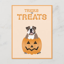 Orange för Treats English Bulldog Helg Vykort