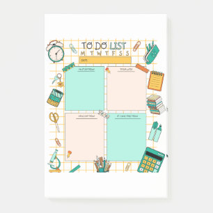 Orange för underordnad Grönt i roligt att göra lis Post-it Block