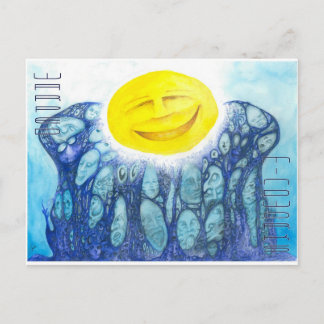 Orange för utveckling vykort