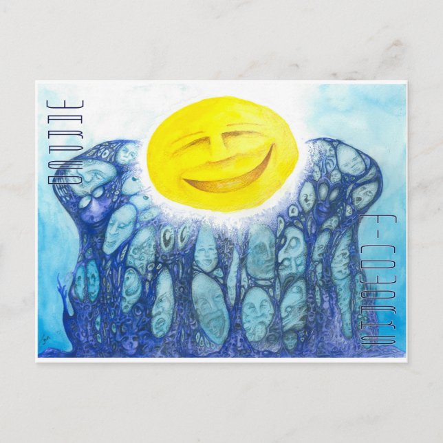 Orange för utveckling vykort (Framsida)