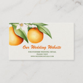 Orange för vattenfärg Frukt Botaniskt Bröllop webb Tilläggskort
