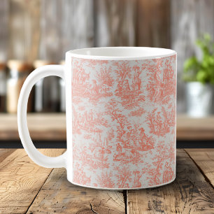 orange för vintage av elegant- de jouy kaffemugg