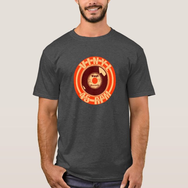 Orange för Vinyl 45 Tee Shirt (Framsida)