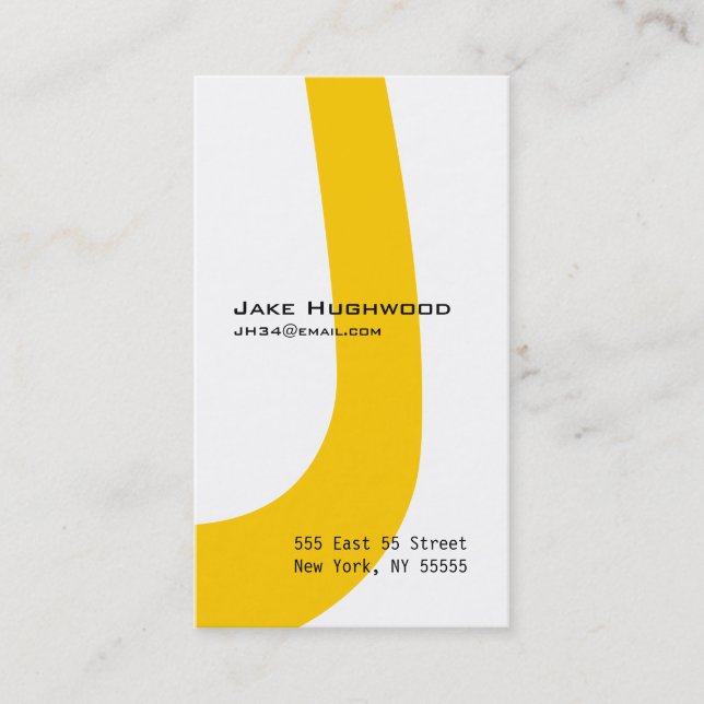 Orange för visitkort för j-brevalfabet (Framsida)