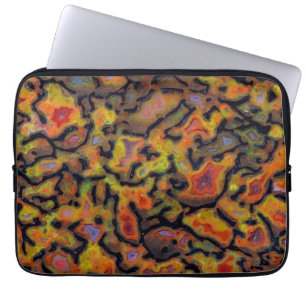 Orange fossiliserat dinosaurieben laptop fodral