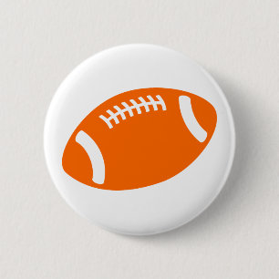 Orange fotboll knapp