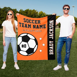 Orange fotbollslag namn och spelare fleecefilt