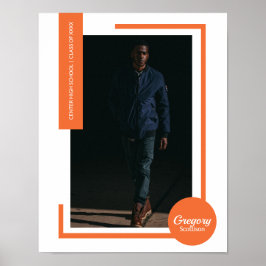 Orange Foto Modern Studenten Poster