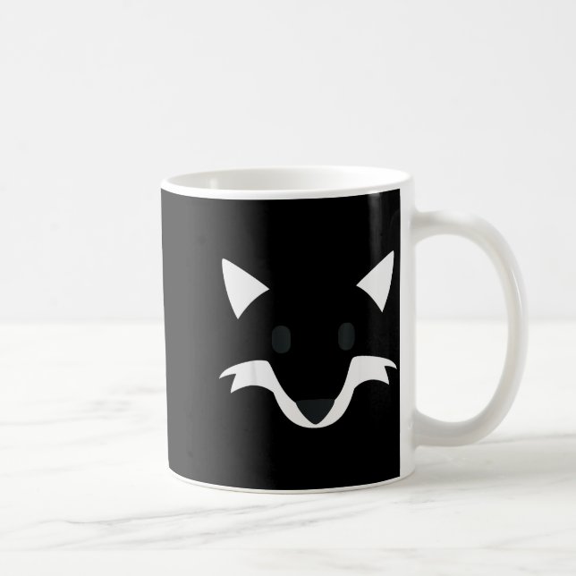 Orange Fox Face Halloween Apparel Matching Group F Kaffemugg (Höger)