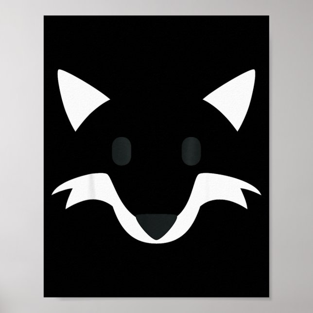 Orange Fox Face Halloween Apparel Matching Group F Poster (Framsidan)