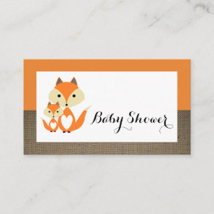 Orange Fox Linnebarns Biljett Inbjudan