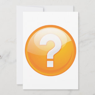 Orange frågetecken fet modern symbol inbjudningar