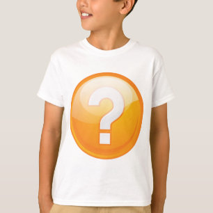 Orange frågetecken fet modern symbol t shirt