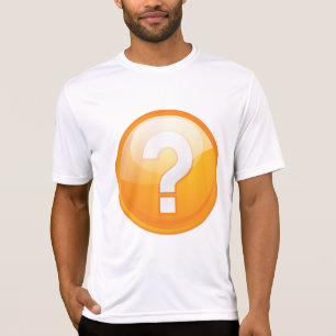 Orange frågetecken fet modern symbol t shirt