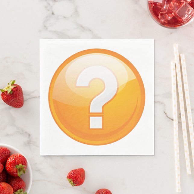 Orange - frågetecken för Pappra blöjor Pappersservett (Skapare uppladdad)