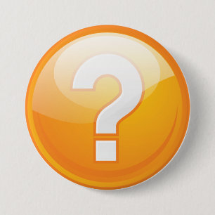 Orange frågetecken Modern fet symbol Knapp