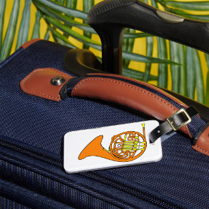 Orange Fransk Horn Luggage-taggar Bagagebricka