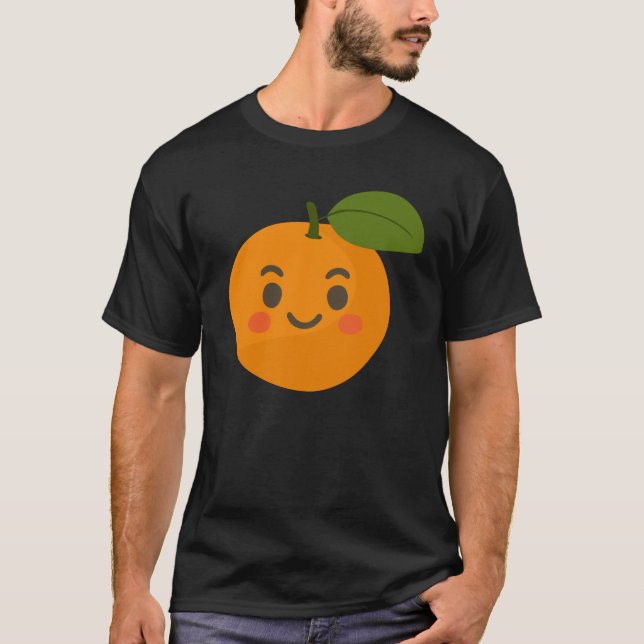 Orange – Fresh Vibrant Fruit Illustration T Shirt (Framsida)