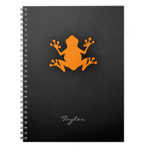 Orange Frog Anteckningsbok Med Spiral