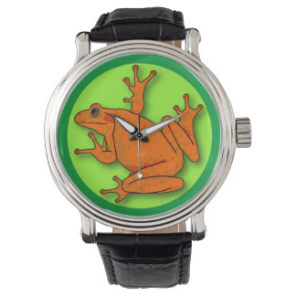 Orange Frog Watch Armbandsur