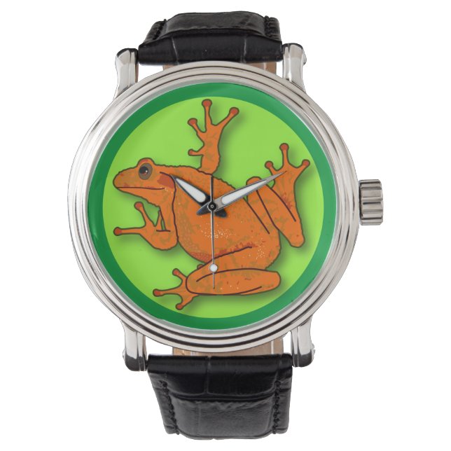 Orange Frog Watch Armbandsur (Framsida)