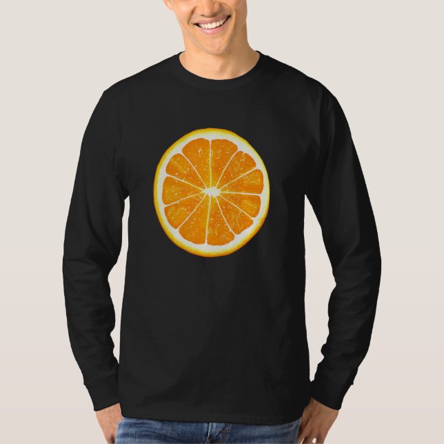 Orange Fruit Beach Vibes Sea Sommar Sol Vacation H T Shirt (Framsida)