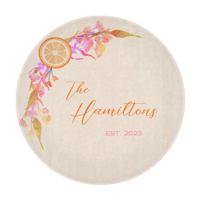 Orange Fruit Blommigt, fastställd år (Framsidan)