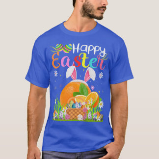 Orange Fruit Bunny Egg Hunting Funny Orange Lyckli T Shirt