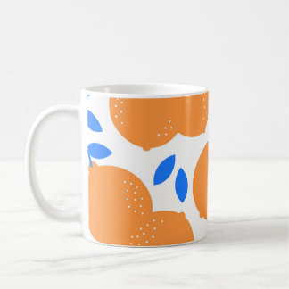 Orange Fruit: Exquisite Blue-Twiged Mönster. Kaffemugg