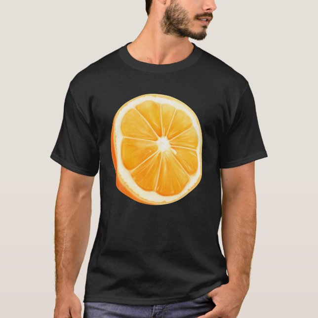 Orange Fruit Group Costume Funny Halloween Party T Shirt (Framsida)