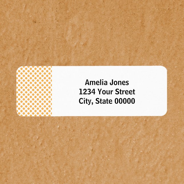 Orange Fruit Mönster Personalize Returadress Returadress Etikett (A return address label with a pattern of oranges and text you can personalize!)