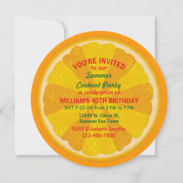 Orange Fruit Segce Sommar Party | Födelsedag Inbjudningar