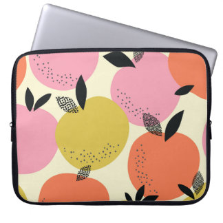 Orange Fruit, Sömlös sommar Mönster. Laptop Fodral